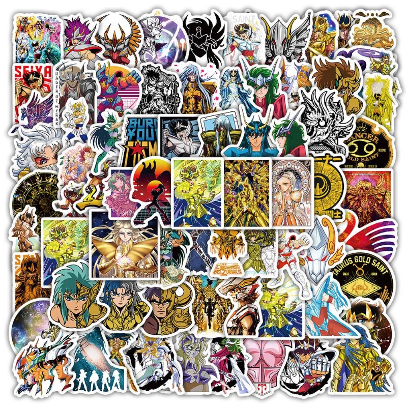 Laptop Accessory - 101 Stück Saint Seiya Anime-Aufkleber Cartoon-Charaktere