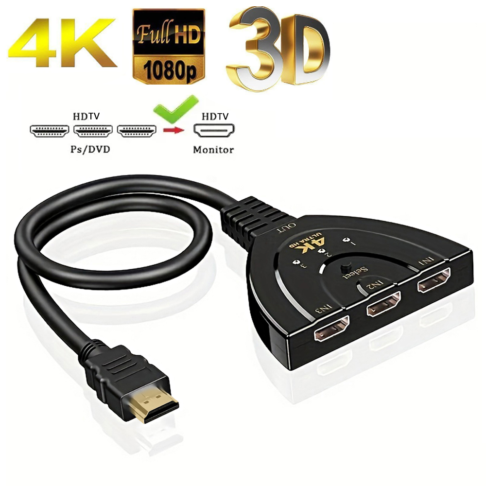 Laptop Accessories Hub - 4K * 2K 3 Port HDTV-kompatiblen