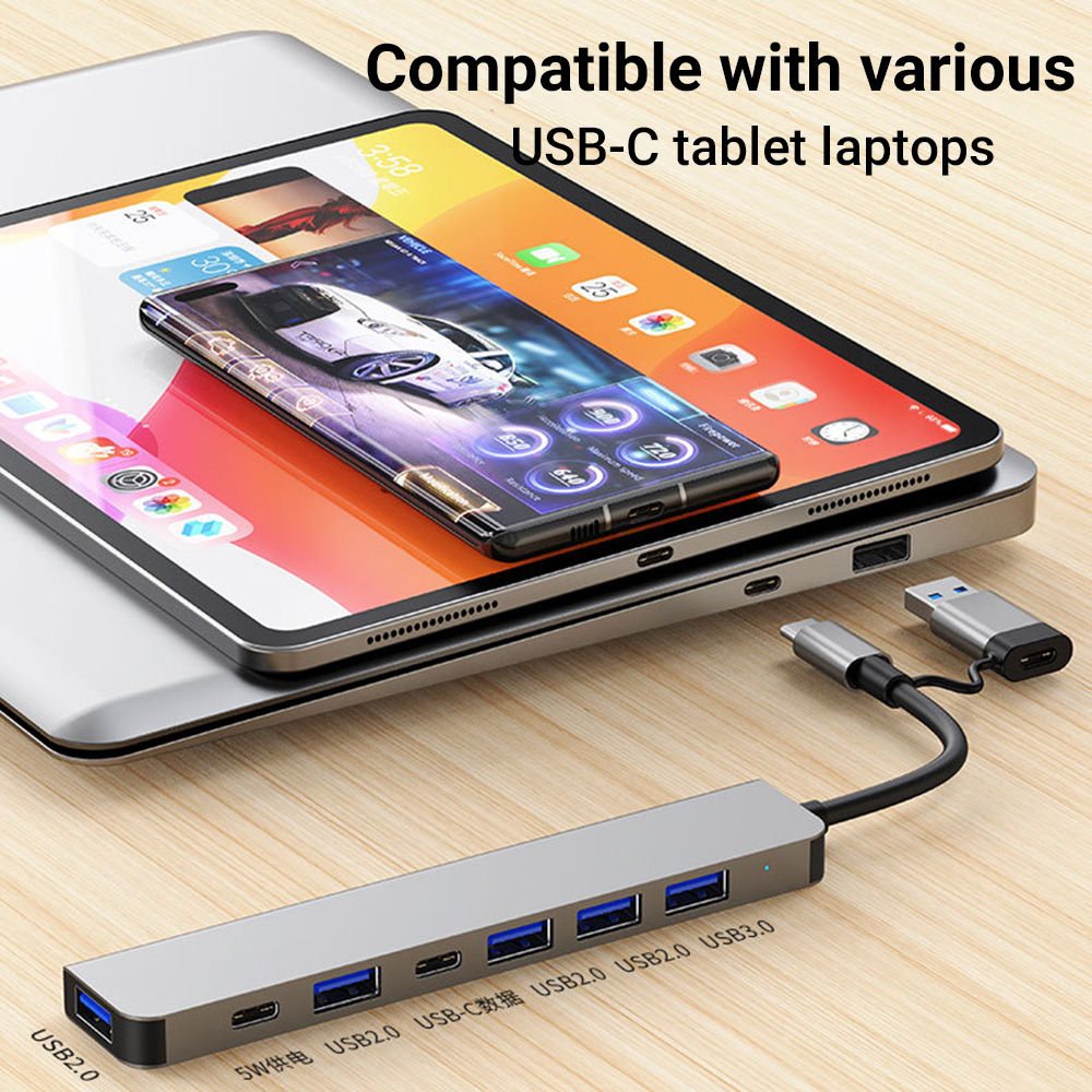 Laptop Accessories You Need - 7-in-1 Dual-Head USB-C & USB Dockingstation