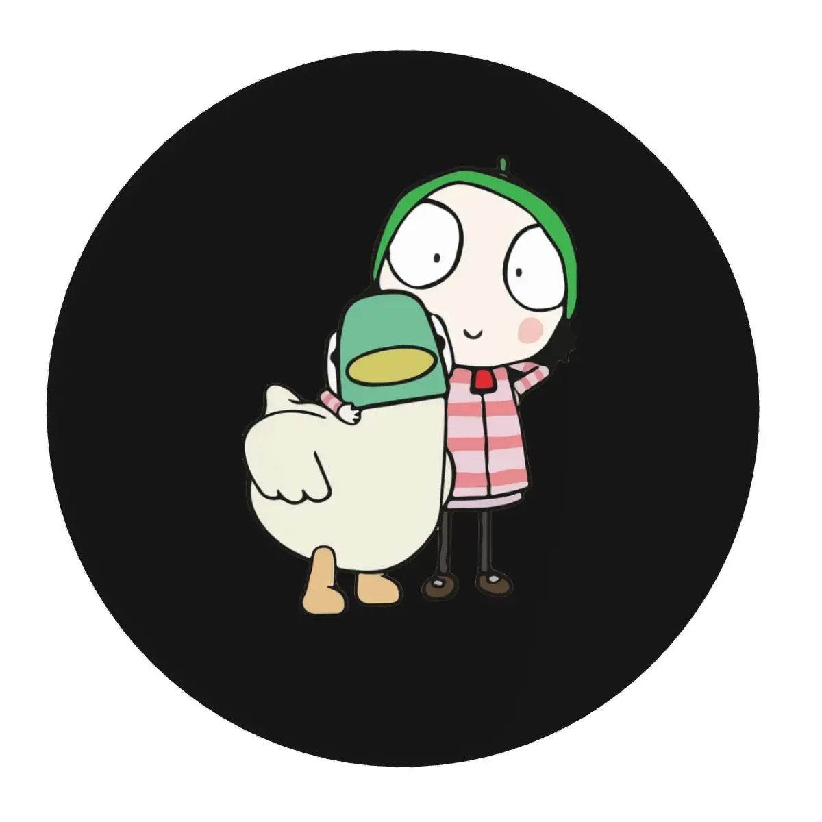 Laptop Accessories To Have - Sarah und Duck haben Spaß. Rundes