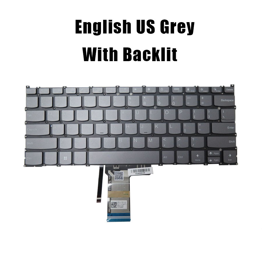 Yoga Laptop Accessories - US/SW Grau/Blau Laptop-Tastatur für Lenovo für