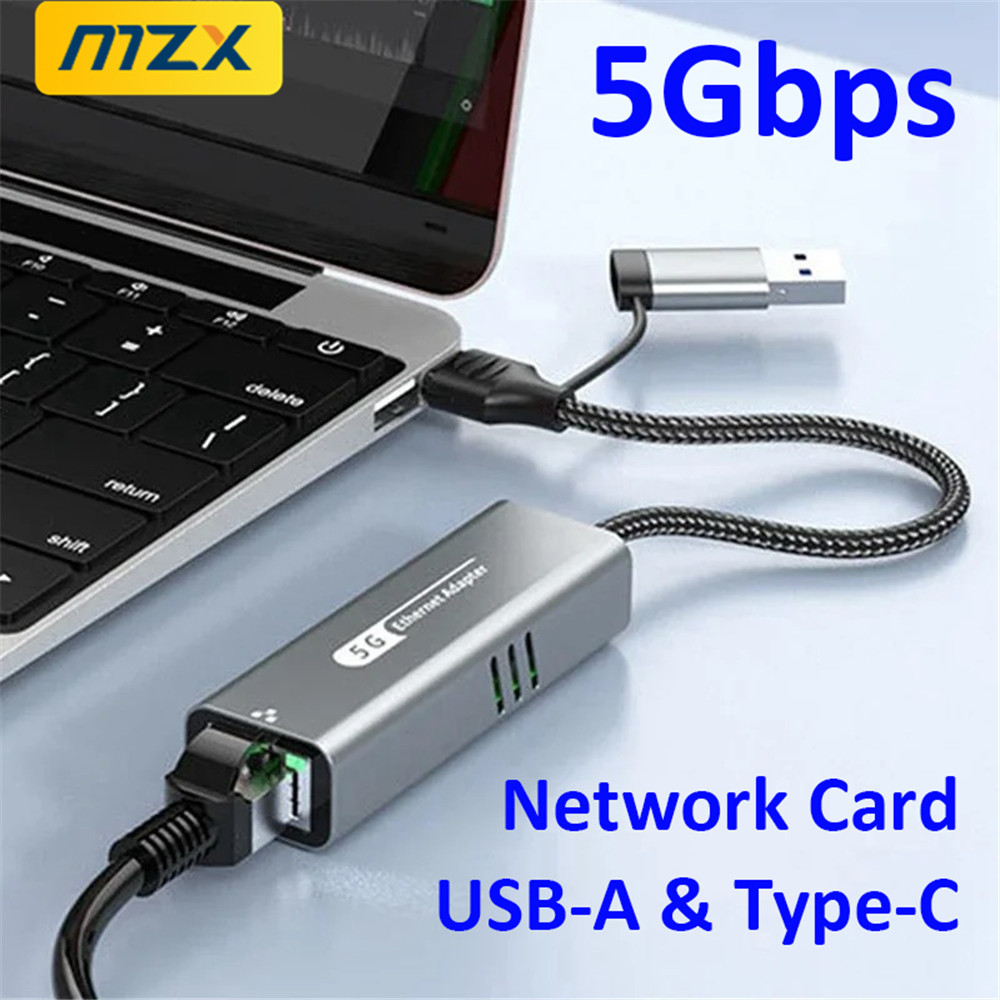 Laptop Accessories Hub - MZX 5000Mbps 5G Netzwerkkarte USB A