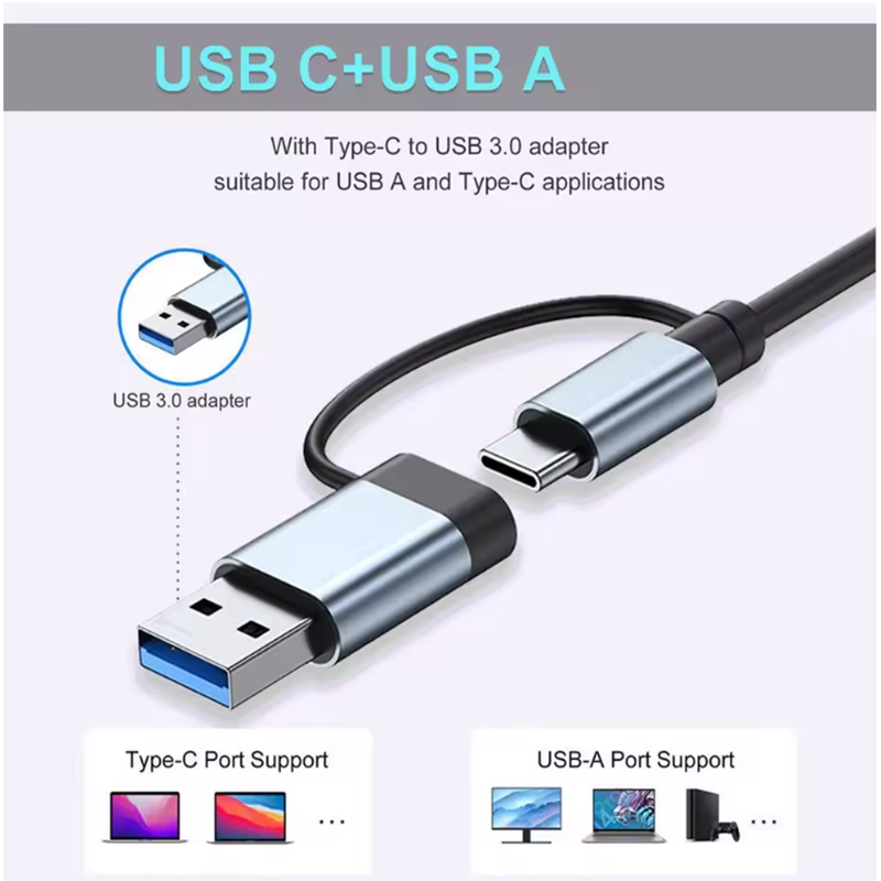5/7/8-Port USB A C Hub Konzent – Laptop Accessories Hub Bewertung und Preis