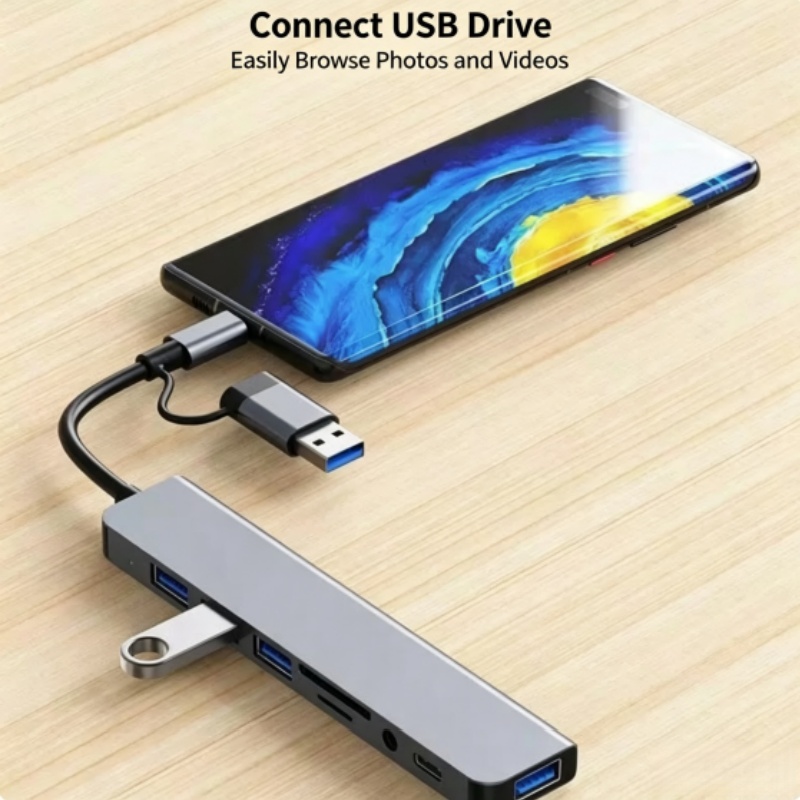 Dual-Head Typ-C 8-in-1 Multifu – Laptop Accessories Hub Bewertung und Preis