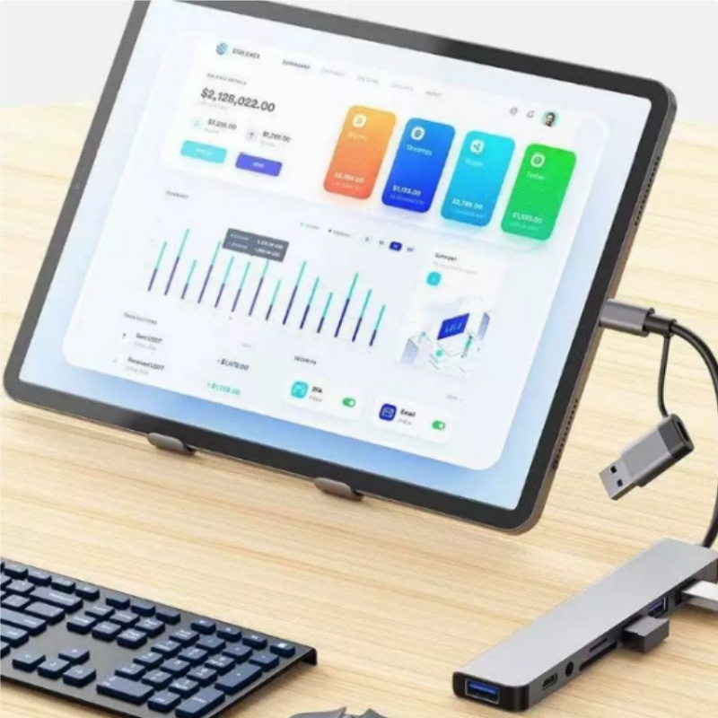 Dual-Head Typ-C 8-in-1 Multifu – Laptop Accessories Hub Bewertung und Preis