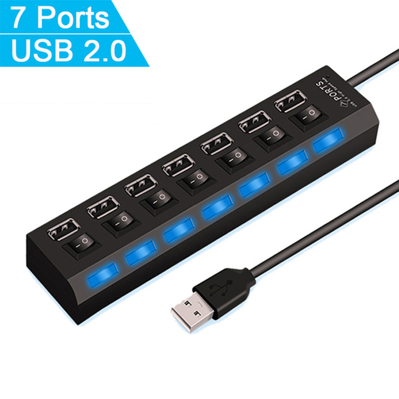 7-Port-USB-2.0-Hub-Splitter fü – Laptop Accessories Hub Bewertung und Preis