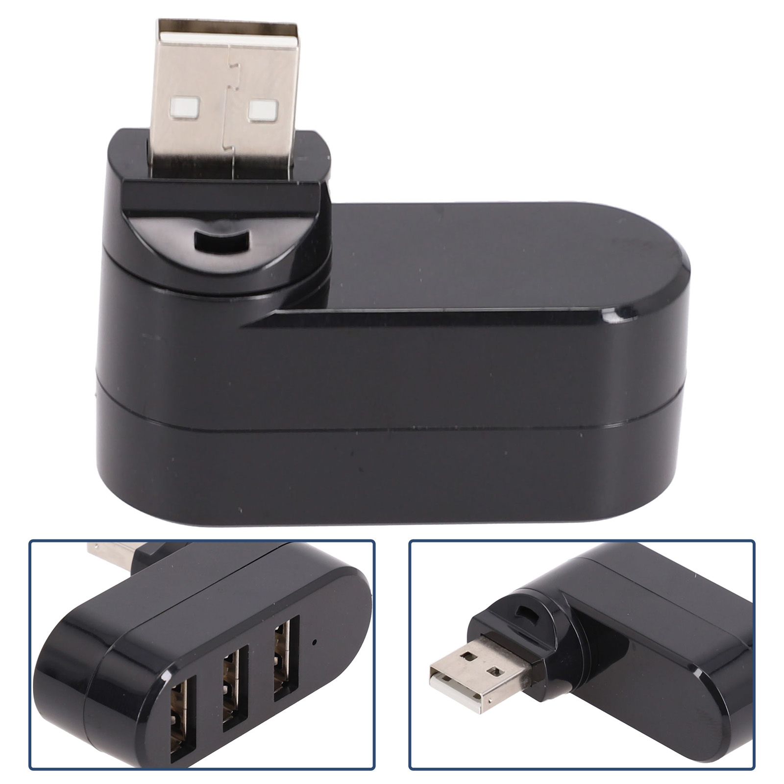 1pc 3 Port USB 2,0 Rotierenden – Laptop Accessories Hub Bewertung und Preis