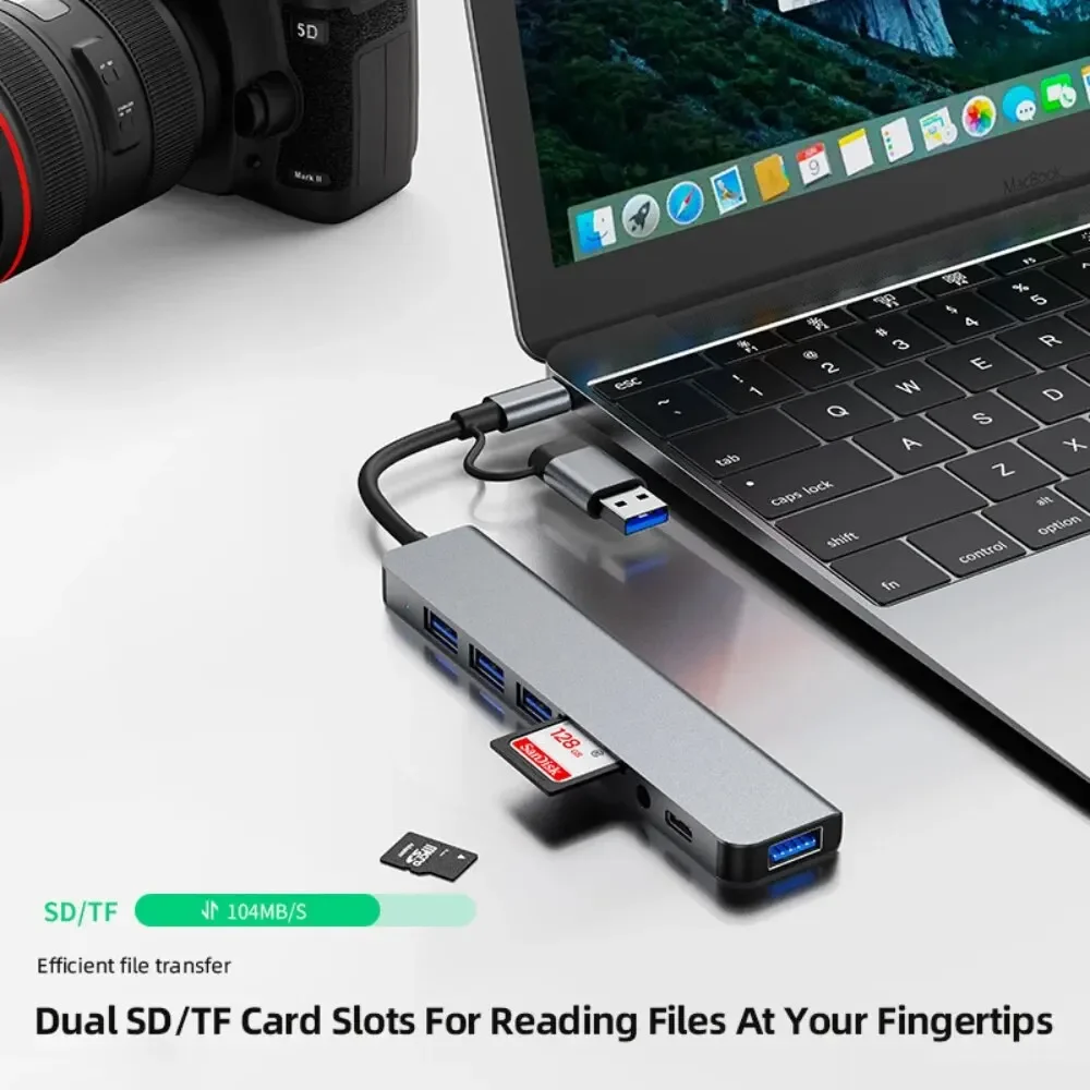 8-in-1-USB-C-Hub mit 3.0 SD/TF – Laptop Accessories Hub Bewertung und Preis