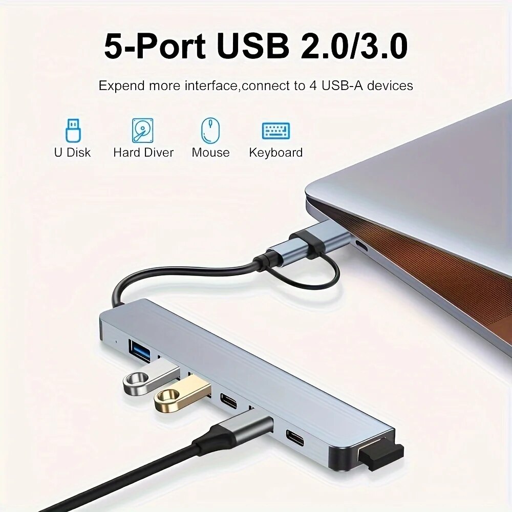 2-in-1 USB3.0-Hub mit 7 Anschl – Laptop Accessories Hub Bewertung und Preis