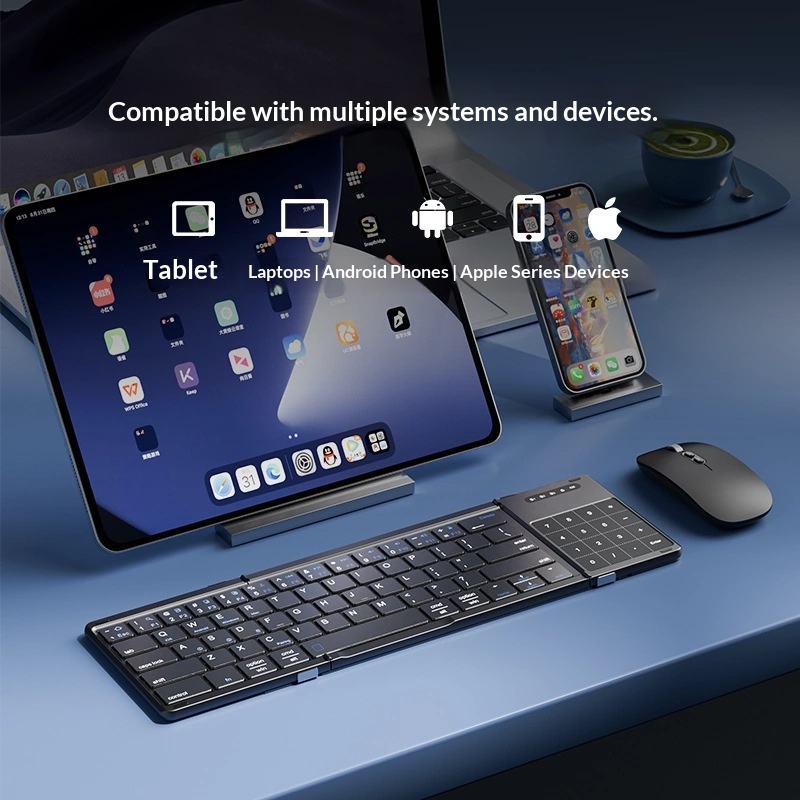 Mengzu Tri Fold kabellose Blue – Laptop Accessories Distributor Bewertung und Preis
