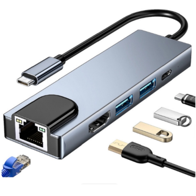 Typ-C 5-in-1 Multifunktions-La – Laptop Accessories Hub Bewertung und Preis