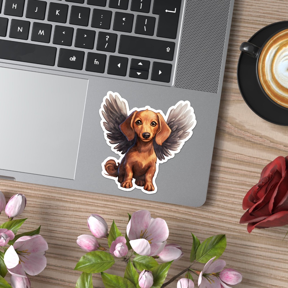 Dackel-Engel Vinyl-Aufkleber:  – Laptop Accessories To Have Bewertung und Preis